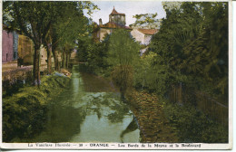 CPA -  ORANGE -LES BORDS DE LA MEYNE ET LE BOULEVARD - Orange