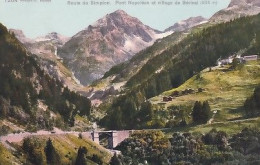 ROUTE DU SIMPLON            Pont Napoleon Et Village De Bérisal     En Couleur - Andere & Zonder Classificatie