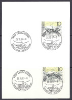 Liechtenstein 1987 - Triesenberg, Landscapes, Postmark On Double Stamps - Cartas & Documentos