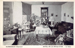 CPA - BARBEZIEUX - HOTEL DE LA BOULE D'OR (LE SALON) REVERS VIERGE - CARTE PHOTO - Otros & Sin Clasificación