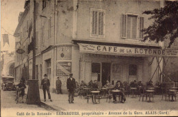 Gard, Alais, Café De La Rotonde Sadargues, Avenue De La Gare - Alès