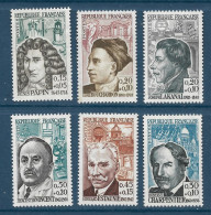 Série Personnages Célèbres 1962 (YT 1345/1350) Neufs Sans Trace De Charnière - Unused Stamps