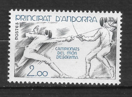 ANDORRE FRANÇAIS N° 296 " ESCRIME " - Used Stamps