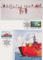AAT 1991 Antarctic Treaty & Aurora Australis 2 Maxicards (GS166 - Maximumkaarten