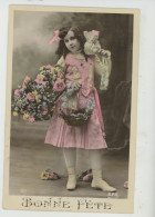 ENFANTS - LITTLE GIRL - MAEDCHEN - Jolie Carte Fantaisie Fillette Et Fleurs - Abbildungen