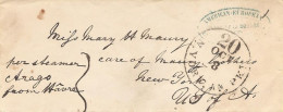 MTM131 - 1856 TRANSATLANTIC LETTER FRANCE TO USA STEAMER ARAGO THE HAVRE LINE - Marcofilie