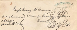 MTM131 - 1856 TRANSATLANTIC LETTER FRANCE TO USA STEAMER ARAGO THE HAVRE LINE - Storia Postale