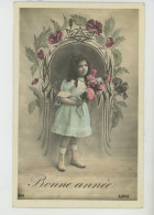 ENFANTS - LITTLE GIRL - MAEDCHEN - Jolie Carte Fantaisie Fillette Et Fleurs - Abbildungen