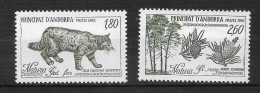 ANDORRE FRANÇAIS N° 306/307 "   FAUNE ET FLORE " - Usados