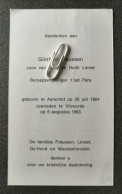 GUNTER FRAUSSEN ° AARSCHOT 1964 + VILVOORDE 1983 / BEROEPSVRIJWILLIGER 1 BAT. PARA / ZOON VAN TONY EN HEIDI LINNET - Devotion Images