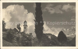 12334564 Soglio Kirchturm Mit Bondascagruppe Soglio - Autres & Non Classés