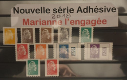 France 2018 Autoadhésifs 1594 à 1604 Marianne  L'engagée Avec Roulettes - Ungebraucht