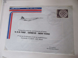 CONCORDE 1er Vol A GENEVE /NEW YORK 1982 - Concorde