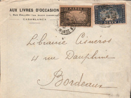 MAROC AFFRANCHISSEMENT COMPOSE SUR LETTRE A EN TETE POUR LA FRANCE 1933 - Storia Postale