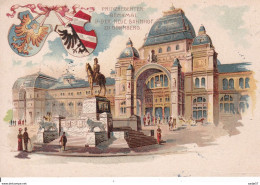 Duitsland Nurnberg Neue Bahnhof 1901 Litho Bahnpost Stempel - Gares - Sans Trains