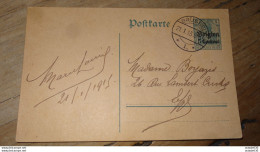 CP EP GERMANIA 5 Surch. Belgien , OBL. 21/01/1915 -  BRUSSEL ............PHI......... 18804 - Other & Unclassified