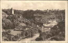 12334384 Fribourg FR Les Deux Ponds Suspendus Et Les Alpes Fribourg - Sonstige & Ohne Zuordnung