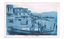 Cartolina Bacoli Spiaggia Molto Animata Speditanel 1928 Completa Di Francobollo E Annullo Postale - Napoli (Neapel)