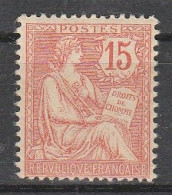 France N° 125 ** Type Mouchon Retouché 15 C Vermillon - Unused Stamps