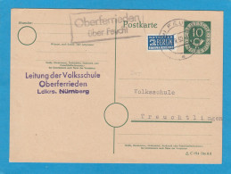 GANZSACHE MIT LANDPOSTSTEMPEL "OBERFERRIEDEN ÜBER FEUCHT". - Postcards - Used