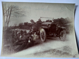 Photographie Ancienne D'une Peugeot Torpédo Type 163 De 1921 - Pique Nique Au Bord De La Route...BE - Automobile