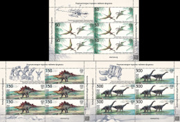 KYRGYZSTAN 2024 KEP 203-205 PREHISTORIC FAUNA OF KYRGYZSTAN MINT SET OF SHEETLETS ** - Kyrgyzstan