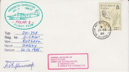 British Antarctic  Territory (BAT) Polar 2 Flight From Rothera To Halley Bay 22.12.1986 (GS168B) - Vuelos Polares