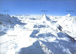 12333300 Zermatt VS Skigebiet Stockhorn Gornergrat Schwarzsee Matterhorn Flieger - Autres & Non Classés
