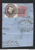 1854 GRAN BRETAGNA - N. 5 + 17 SU FRAMMENTO Firmato Raybaudi - Other & Unclassified