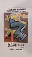 Affiche Alberto MAGNELLI Galerie Sapone Nice 1988 - Manifesti