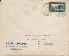 MAROC SEUL SUR LETTRE A EN TETE POUR LA FRANCE 1936 - Storia Postale