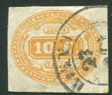 REGNO 1863 SEGNATASSE 10 C. RARA USATA CENTRATA - Segnatasse