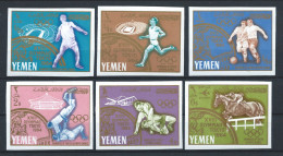 Yémen N°208/12 + PA 54** (MNH) 1965 N. Dentelé - J.O De Tokyo - Yemen