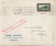 MAROC SEUL SUR LETTRE A EN TETE POUR LA FRANCE 1937 - Storia Postale