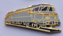 G166 Pin's SNCF TGV Train Micheline Locomotive Grise Bande Jaune Qualité EGF Achat Immédiat - TGV