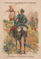 TE 6- " HUSSARD ET CHASSEUR A CHEVAL " - ILLUSTRATEUR TAMAGNO - CARTE PUBLICITAIRE COLLECTION DES BISCUITS PERNOT - Pernot