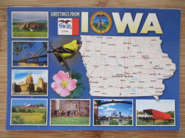 USA UNITED STATES IOWA MULTI VIEWS PANORAMA KARTE CARD POSTCARD CARTE POSTALE ANSICHTSKARTE CARTOLINA POSTKARTE - Des Moines