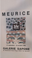 Affiche MEURICE Galrie Sapone Nice 27 Septembre Au 19 Octobre 1985 - Afiches