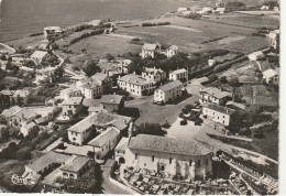 TE 11-(64) BIDART - VUE AERIENNE - LA PLACE - EGLISE , CIMETIERE - 2 SCANS   - Bidart