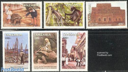Tanzania 1998 Tourism Zanzibar 6v, Mint NH, Nature - Transport - Various - Monkeys - Turtles - Ships And Boats - Tourism - Boten
