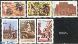 Tanzania 1998 Tourism Zanzibar 6v, Mint NH, Nature - Transport - Various - Monkeys - Turtles - Ships And Boats - Tourism - Ships