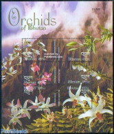 Bhutan 2002 Orchids 6v M/s /Coelogyne Rhodeana, Mint NH, Nature - Flowers & Plants - Orchids - Bhután