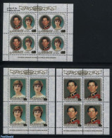 Aitutaki 1981 Royal Wedding 3 M/s, Mint NH, History - Kings & Queens (Royalty) - Familles Royales