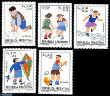 Argentina 1983 Childrens Games 5v, Mint NH, Sport - Various - Kiting - Toys & Children's Games - Ongebruikt