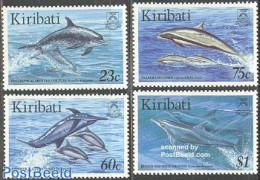 Kiribati 1996 Dolphins 4v, Mint NH, Nature - Sea Mammals - Kiribati (1979-...)