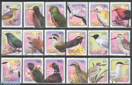Palau 2002 Definitives, Birds 18v, Mint NH, Nature - Birds - Parrots - Other & Unclassified