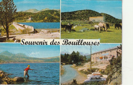 TE 16-(66) SOUVENIR DES BOUILLOUSES - CARTE MULTIVUES COULEURS : BARRAGE , HOTEL " BONES HORES " , HOTEL REFUGE DU T.C.F - Autres & Non Classés