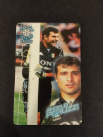 Panini Calcio Calling 1997/98 - Scheda Telefonica Nuova -  42/56 - Angelo Peruzzi - Deportes