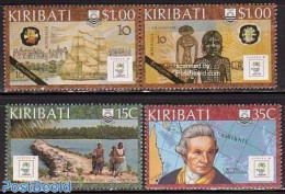 Kiribati 1988 Sydpex 4v (2v+[:]), Mint NH, History - Transport - Various - Explorers - Ships And Boats - Maps - Explorers