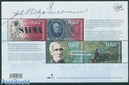 Finland 2006 J.V. Snellman S/s, Mint NH, Transport - Various - Railways - Maps - Money On Stamps - Nuovi